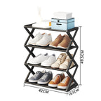 Multi-Functional X-Type Shoe Rack With Two Layers