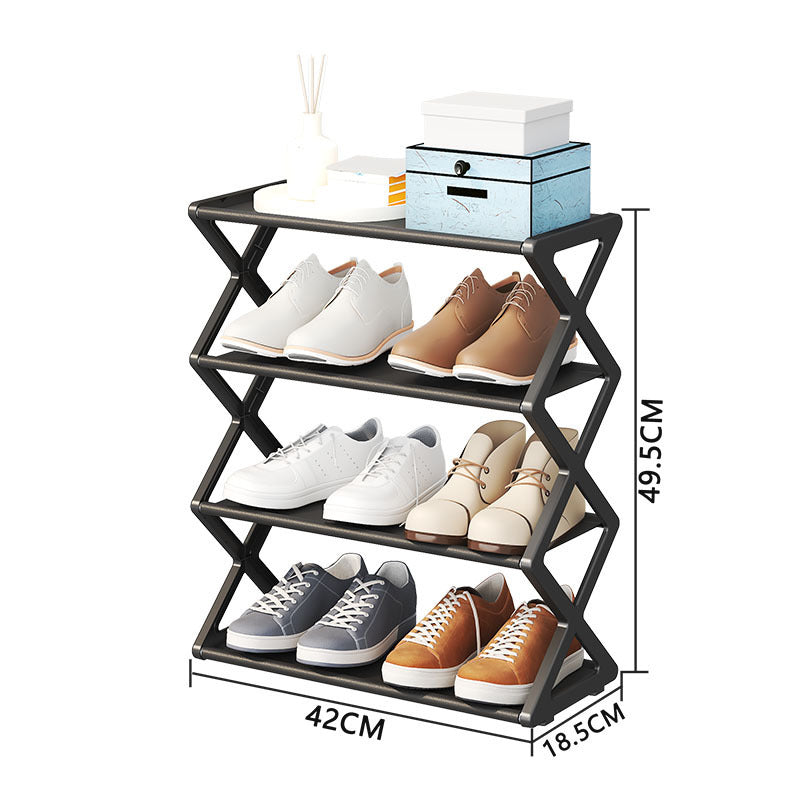 Multi-Functional X-Type Shoe Rack With Two Layers