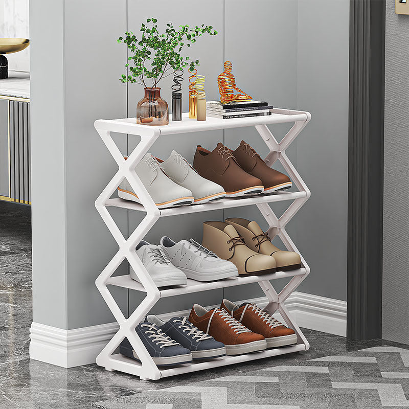 Multi-Functional X-Type Shoe Rack With Two Layers